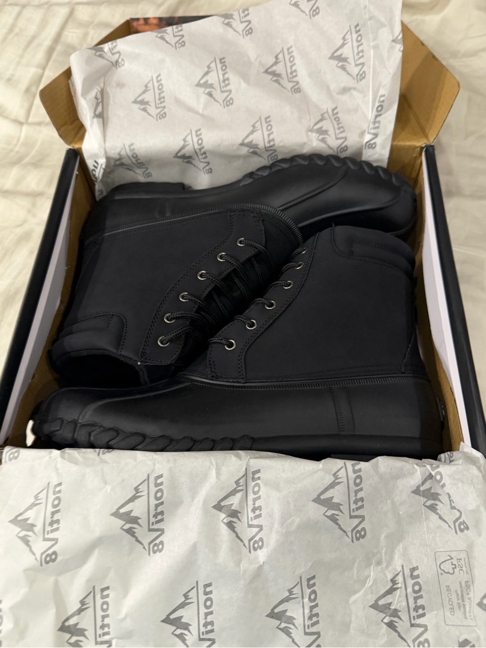 Women’s NortiV8 Duck Boots SNSB227M Black Snow / Rain Boots Size 11